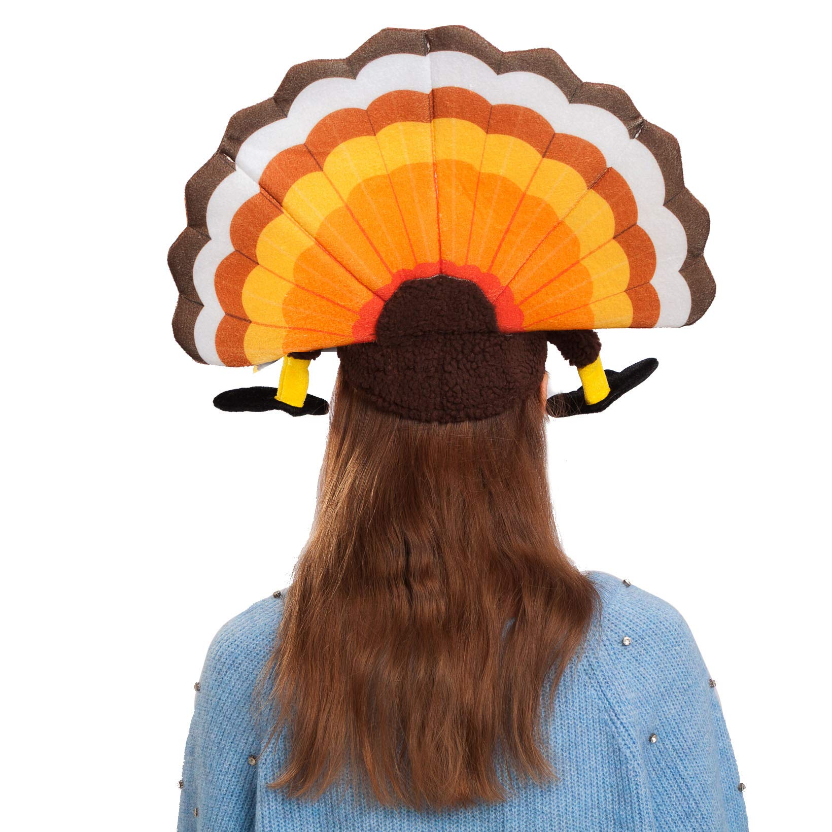 Spooktacular 2 Pack Thanksgiving Turkey Hats Turkey Cap for Thanksgiving Night Event Dress-up Party Role Play Carnival Cosplay Costume Accessories Multi-colores - image 2 of 7