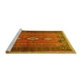 thumbnail image 2 of Ahgly Company Machine Washable Indoor Round Persian Yellow Traditional Area Rugs, 8' Round, 2 of 4