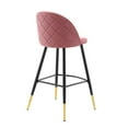 thumbnail image 6 of Modway Cordial Performance Velvet Bar Stools - Set of 2 in Dusty Rose, 6 of 10