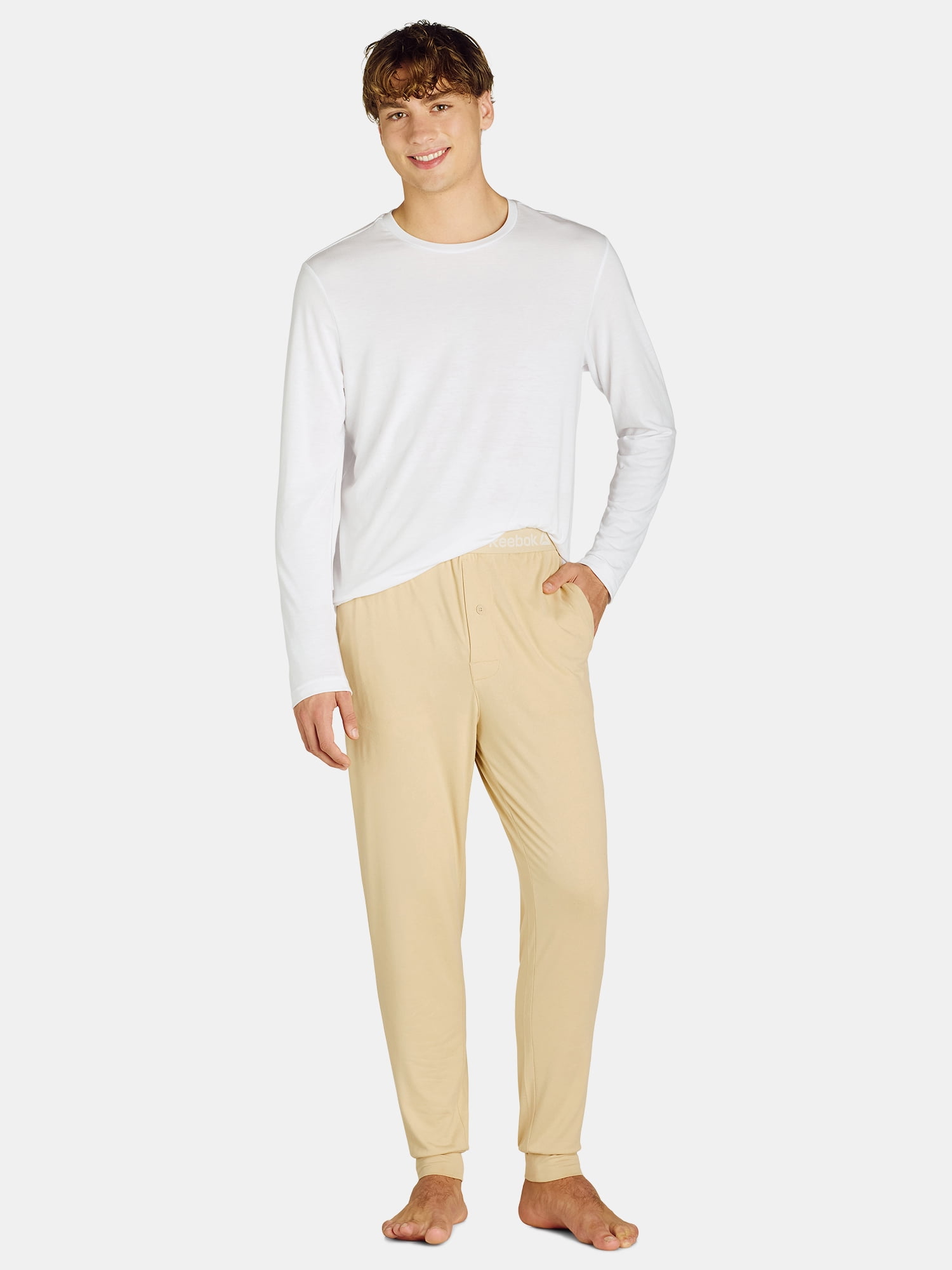 Reebok Men's Tech Comfort Tapered Jogger Pajama Lounge Pant, Sizes S-2XL