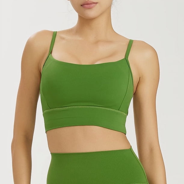 Ropa interior deportiva de otoño, ropa de yoga para mujer, ropa de belleza para la espalda, tirantes finos, chaleco deportivo de una pieza sin costuras, sujetador de fitness