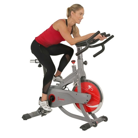 Sunny Health & Fitness AeroPro Stationary Indoor Cycling Exercise Bike with 44 lb Flywheel, Clipped Pedals, Home Cardio, SF-B1711