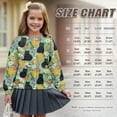 thumbnail image 7 of COEQINE Lightweight Everyday Cardigan for Girls, Printed Long Sleeve Polyester Top, Crewneck Button Front Machine Washable Jacket Alternative, for Kids 11-12 Years, Cat Floral Green, 7 of 7