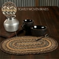 thumbnail image 3 of VHC Brands Country Espresso Table Placemat, Brown Black Tan, Jute Blend, Oval, 12x18 Inches, 3 of 4