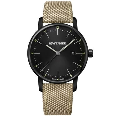 Wenger 01.1741.138 Men's Urban Classic Quartz Black Dial Watch