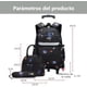 thumbnail image 3 of Mochila de Carrito para Niño ORDERUD 3 Pcs Rolling Backpack Set Bolsa para el Almuerzo Bolsa para Lápices Impermeable Negro Azul, 3 of 3