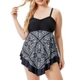 thumbnail image 2 of Trajes de baño de talla grande para mujer, traje de baño fruncido con control de barriga, traje de baño, Bikini Fridja  nalpqowj20627, 2 of 7