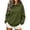 Army Green, variant on Sweatshirt for Women Collared Half Button Pullover Top Long Sleeve with Pocket Casual Top
