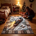 thumbnail image 6 of Miwamany Christmas 3D Visual Floor Rug, Large Area Carpet for Living Room Bedroom Entryway, Holiday Decoration with Wear Resistant Backing, 6 of 7