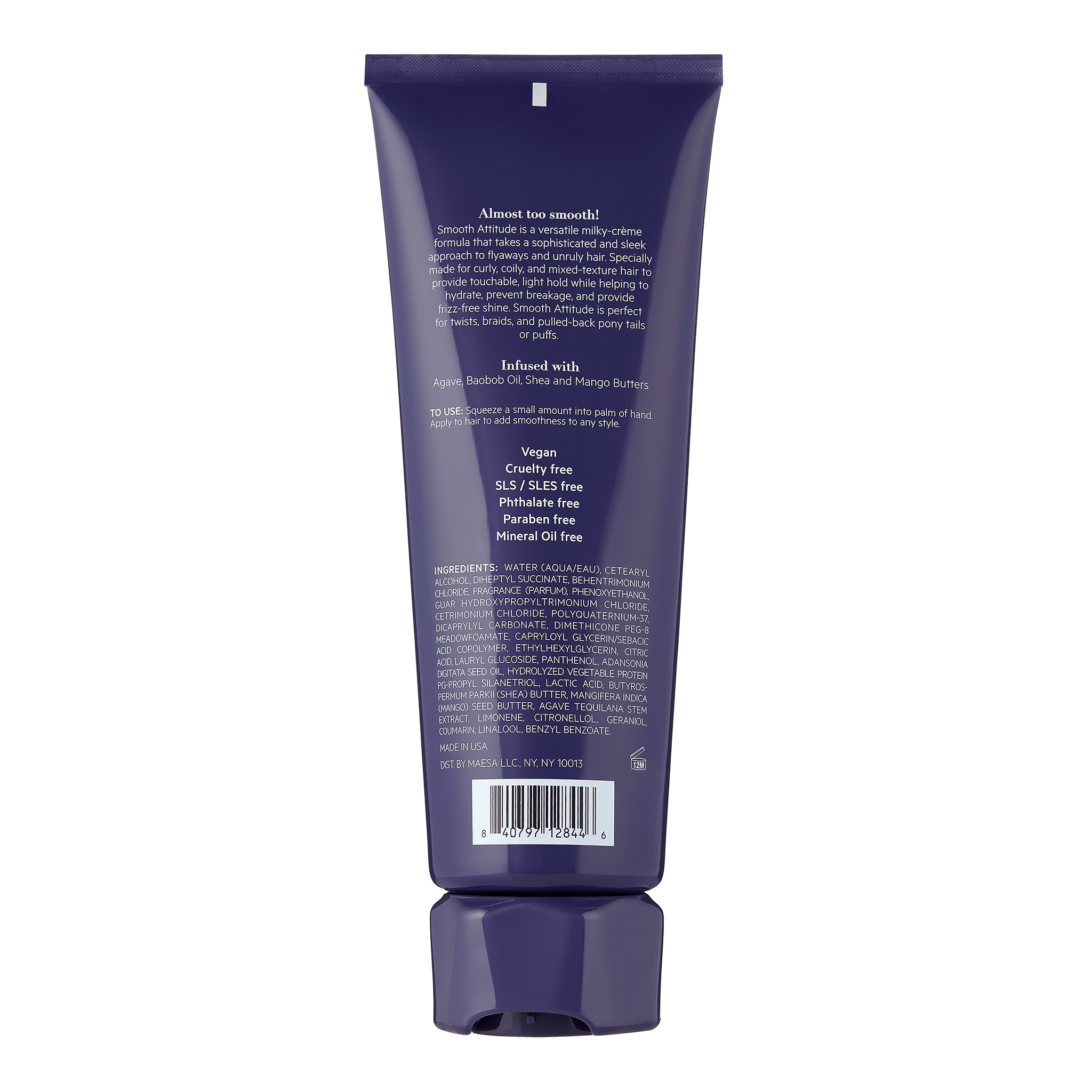 TPH BY TARAJI Smooth Attitude Hydrating Hair Milk for Curly Hair | Shea Butter & Baobab Oil | Frizz Control & Shine | Leave In Moisturizer | Natural & Curly Hair Styling Product, 8.45 oz.