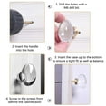 thumbnail image 6 of BE-TOOL 2PCS Artificial Crystal Cabinet Exterior Knob Single Hole Door Handles for Cabinets Doors, 6 of 8