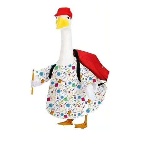 Nallwabiu Large Pet Goose Costume 23 Inch Full-Coverage Outfit for Big Garden Geese Novelty Pet & Lawn Decor