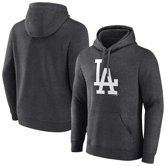 Men's Charcoal Los Angeles Dodgers Monochrome Pullover Hoodie
