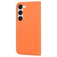 thumbnail image 3 of SaniMore for Samsung Galaxy S23 Case, PU Leather Flip Folio Cover with Stand, Card Slots, [Lovely Pet Magnetic Clasp] Full Protetcion Shockproof TPU Wallet Shell for Samsung S23, Orange, 3 of 10