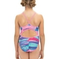 thumbnail image 2 of Dolfin Uglies Girls Print Keyhole Back 1-Piece in Surf's Up, Size 10, 2 of 2