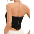 thumbnail image 6 of Women's Bustier Tube Tops Strapless Sleeveless Crop Corset Top, 6 of 8