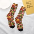 thumbnail image 4 of Goofa Hippie Peace Love Pattern Children's Crew Socks, Kids' Daily Wear and Sports Socks, Breathable Socks, Sports Socks, Moisture-Wicking Socks for Children, 4 of 6