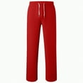 thumbnail image 5 of Ccpelsie Boy's Baggy Sweatpants Fleece Straight Leg Casual Sweat Pants Drawstring Athletic Workout Gym Jogger with Pockets(A-Red,13-14 Years), 5 of 5