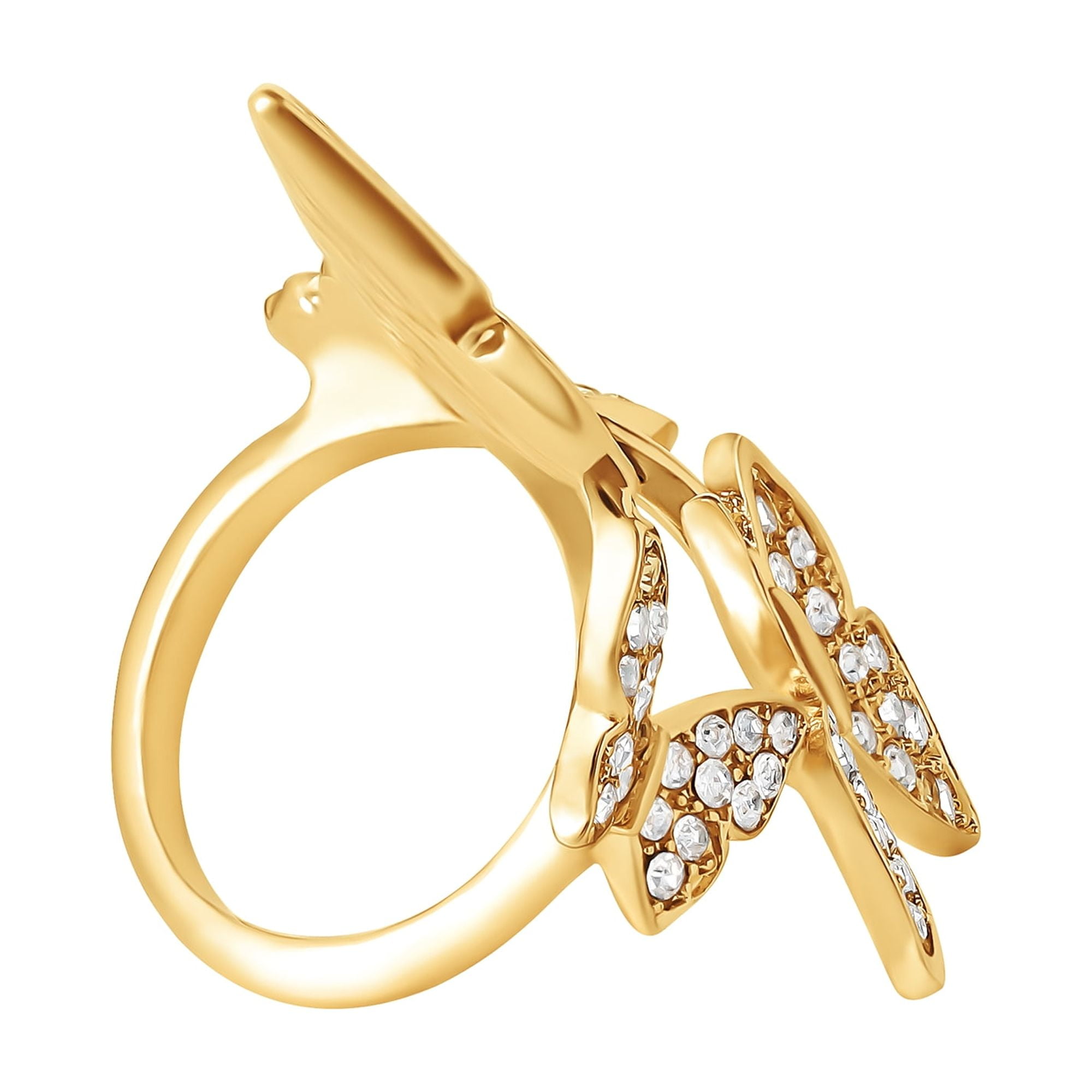 Jessica Simpson Women's Rhinestone Butterfly Ring