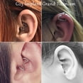 thumbnail image 2 of 2 Pcs G23 Titanium Heart Daith Piercing Jewelry Rook Tragus Clicker Ring Cartilage Earrings 16G, 2 of 6