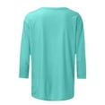 thumbnail image 5 of Babysbule Women's 3/4 Sleeve T-Shirt Round Neck Loose Fit Casual Comfy St. Patrick's Day Printed Top, 5 of 5