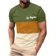 thumbnail image 1 of Mens Casual Pantalones Cortos Cuello Redondo Patchwork Impresión Suéter Blusa de Fitness, Camisetas para Hombre, 1 of 4