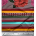 thumbnail image 3 of oneOone Cotton Flex Fabric Stripe & Floral Panel Print Sewing Fabric BTY 40 Inch Wide, 3 of 3