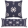 thumbnail image 5 of Ox Bay 14" x 36" Modern, Bohemian, Farmhouse, Rustic, Lodge Blue, Off-White, Multi-color Geometric Cotton Throw Pillow , Zip Closure, 5 of 12
