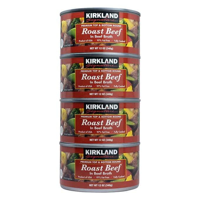 KS Premium Roast Beef in Broth, 12 oz, 4count