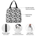 thumbnail image 3 of Bingfone Black White Halloween Print Lunch Bag Insulated Lunch Box, Small Leakproof Cooler Food Lunch Containers Reusable High Capacity Lunch Tote Bags for Work, Travel, Outdoor, 3 of 5