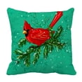 thumbnail image 1 of EREHome Northern Red Cardinal Bird Wildlife Winter Pillow Case Cover Set 16x16 Inch, 1 of 1