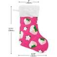 thumbnail image 7 of SKYSONIC Strawberry Christmas Stocking Personalized Large Candy Stocking Hanging Gift Xmas Stockings Decoration for Family Holiday Party Ornaments Decor Fireplace, 7 of 7