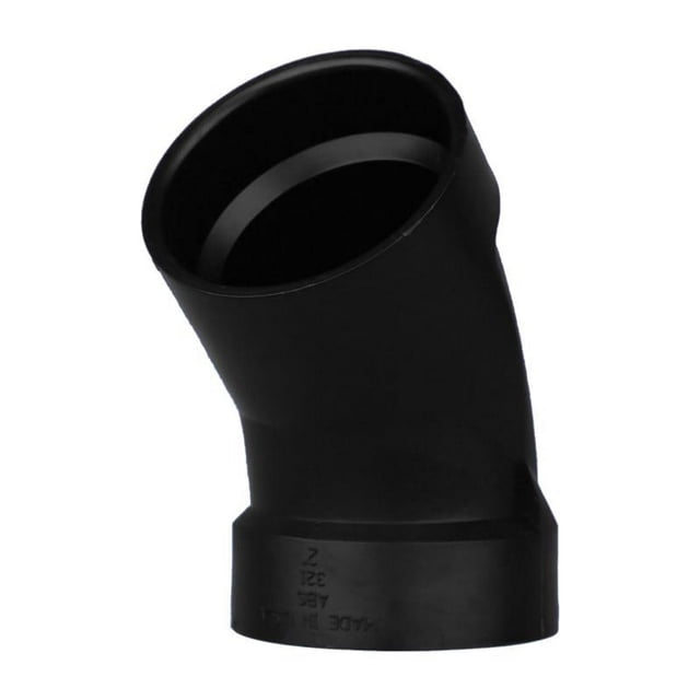 Tubo Charlotte con codo de 45 grados, ABS, cubo de 2 cm x cubo D de 2 cm