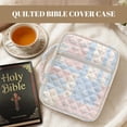 thumbnail image 7 of FOR U DESIGNS Flower Pink Blue Pttern Bible Cover Large Capacity Bible Holder Case with Handle Quilted Book Cover Bible Carrier Tote Bag for Bible Study/Daily Use, 7 of 7