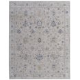 thumbnail image 3 of 7' X 10' Ivory Taupe and Blue Floral Power Loom Worn Faded Area Rug With Fringe, 3 of 11