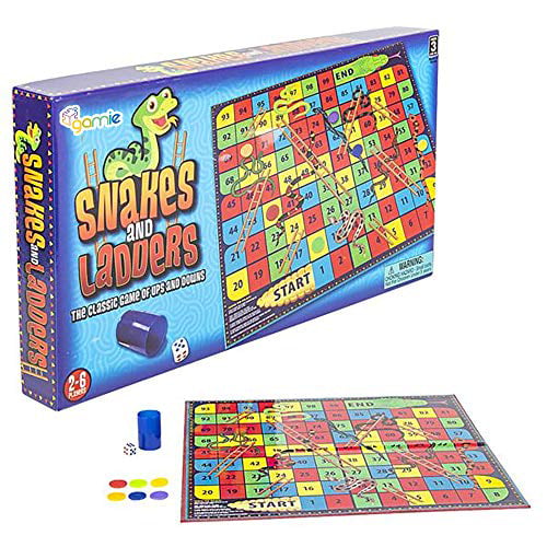 6... Complete Set with Board Gamie Snakes and Ladders Board Game for Kids