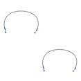 thumbnail image 2 of VONKY Motorcycle Brake Oil Hose Line Pipe Fitting Stainless Braided Steel Silver 85cm 2Set, 2 of 6