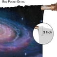 thumbnail image 6 of Outer Space Blackout Curtains Colorful Fantasy Starry Sky Galaxy Universe Purple Art Print for Kids Bedroom Living Room Kitchen Decor Rod Pocket Window Drapes 2 Panels 84x84in, 6 of 6