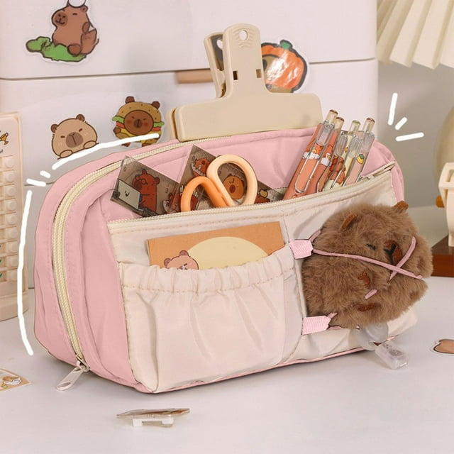 RKSTN pencil pouch Pencil Case Large Capacity Pen Pencil Storage Box Storage Bag Large Capacity Storage Stationery Storage Box Zippered Suitable For School And Office Use cute pencil case