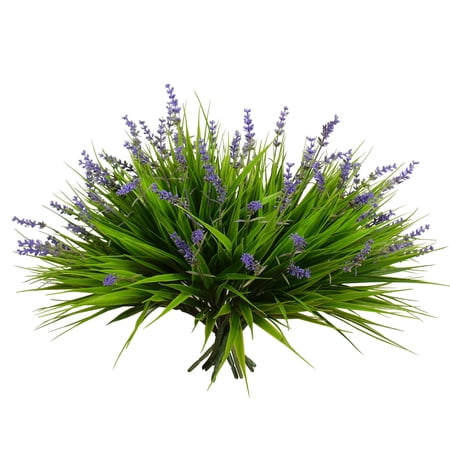 alyptus 10 Bundles Artificial Plants Outdoor Fake Monkey Grass with Flowers for Pot Garden Verandah Decor for Window Garden Office Patio Hanging Planter Pathway Front Porch