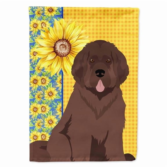Summer Sunflowers Brown Newfoundland Flag Garden Size