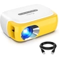 thumbnail image 1 of Mini Projector, ELEPHAS Portable LED Full Color Video Projector for Cartoon, TV Movie, Kids Gift, Party Game, Pico Movie Projector for Home Theater with HDMI USB TV AV Interfaces and Remote Control, 1 of 7