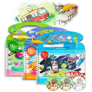 Magic Water Drawing Mat,4 Colors Water Painting Draw Writing Mat Kid  Developmental Doodle Board Toy with Magic Pen
