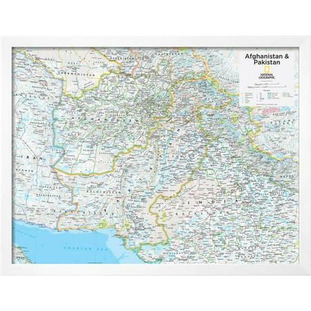 2014 Afghanistan Pakistan - National Geographic Atlas of the World, 10th Edition Framed Art Print Wall Art By National Geographic
