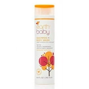Angle View: Earth Baby Shampoo + Body Wash, Hypoallergenic for Sensitive Skin, Natural and Organic Soap, For Babies Toddlers and Kids, 8.4 Fl Oz