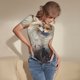 thumbnail image 3 of Balery Romantic Flower Fox Couple Body de cuello redondo de manga corta para mujer Tops de manga corta Tops básicos-Small, 3 of 7