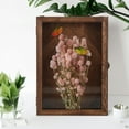 thumbnail image 3 of OUNONA Shadowbox Display Case Wood Dark Brown Vintage Style for Home Decor 1Set, 3 of 8