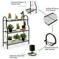 thumbnail image 6 of Spaco 3-Tier Scrollwork Designed Metal Plant Stand-Black, Flower Pot Stand for Planter Corner Garden Balcony Patio, 6 of 9