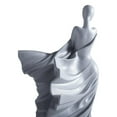 thumbnail image 5 of Resin Women Statue Lady Sculpture Figurine, Handmade Art, Abstract Modern Ornament for Home, Wedding, Anniversary, Office Decor - Gray, 5 of 6