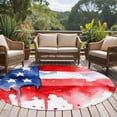 thumbnail image 5 of USA Flag Washable Round Area Rug 7 ft, Independence Day, Soft Non Slip Rugs Stain Repellent Indoor Felt Carpet for Living Dining Room Bedroom Home Office, 5 of 9